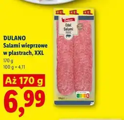 Lidl DULANO Salami wieprzowe w plastrach, XXL oferta