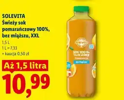 Lidl SOLEVITA Świeży sok pomarańczowy 100%, bez miąższu, XXL oferta