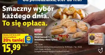Lidl RZEŹNIK Polski kurczak - medaliony z fileta z piersi oferta