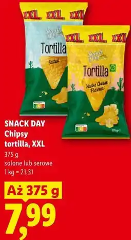 Lidl SNACK DAY Chipsy tortilla, XXL oferta