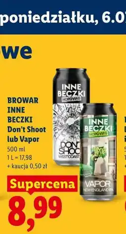 Lidl Browar Inne Beczki Don't Shoot lub Vapor oferta