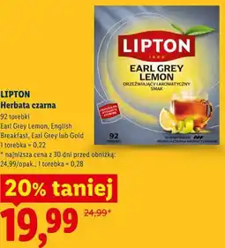 Lidl LIPTON Herbata czarna oferta