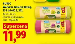 Lidl PURIO Worki na śmieci z taśmą, 35 L lub 60 L, XXL oferta