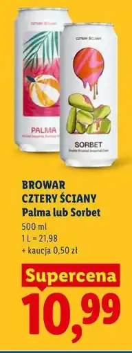 Lidl Browar Cztery Ściany Palma lub Sorbet oferta