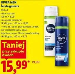 Lidl NIVEA MEN Żel do golenia oferta