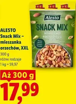 Lidl Alesto Snack Mix - mieszanka orzechów, XXL oferta