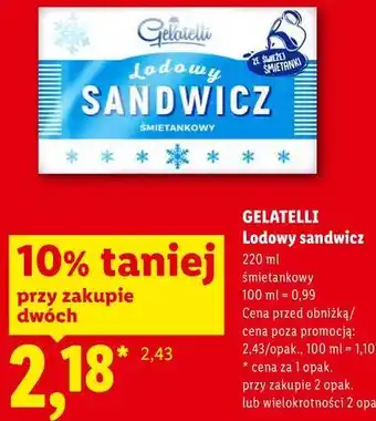 Lidl Gelatelli Lodowy sandwicz oferta