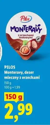 Lidl PILOS Monteravy, deser mleczny z orzechami oferta