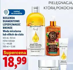Lidl BIELENDA DIAMENTOWE LIPIDY/MAGIC BRONZE Woda micelarna lub eliksir do ciała oferta