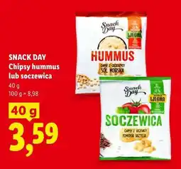 Lidl SNACK DAY Chipsy hummus lub soczewica oferta
