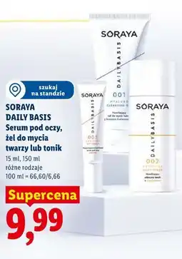Lidl SORAYA DAILY BASIS Serum pod oczy, żel do mycia twarzy lub tonik oferta