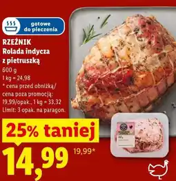 Lidl RZEŹNIK Rolada indycza z pietruszką oferta