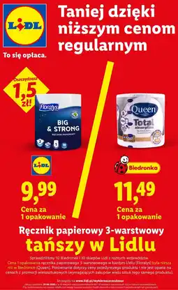Lidl Floralys Big & Strong Ręcznik papierowy 3-warstwowy oferta