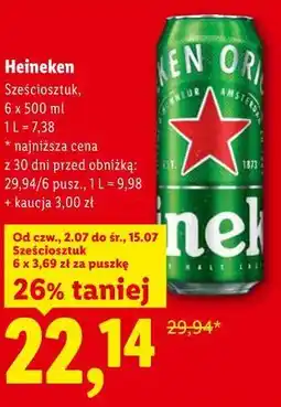 Lidl Heineken Sześciosztuk oferta