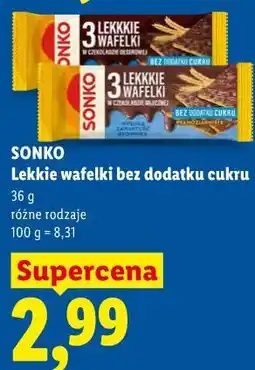 Lidl SONKO Lekkie wafelki bez dodatku cukru oferta