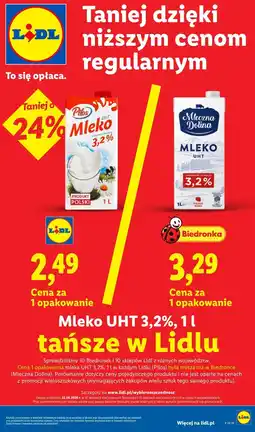 Lidl Pilos Mleko UHT 3,2% oferta