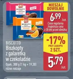 ALDI Biszkopty z galaretką pomarańczową w czekoladzie Biscotto oferta