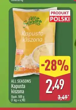 ALDI Kapusta kiszona All Seasons polska oferta