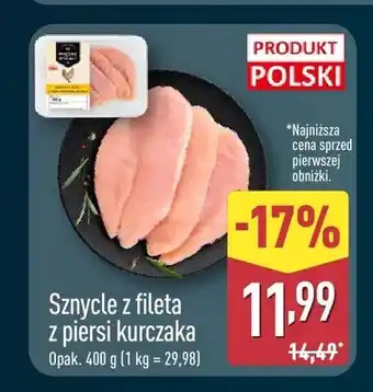 ALDI Sznycle z fileta z piersi kurczaka Mięsne Specjały oferta