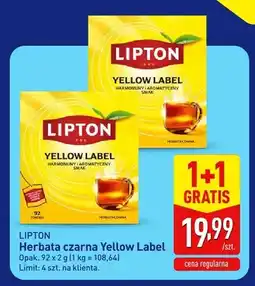 ALDI Herbata czarna Lipton Yellow Label oferta
