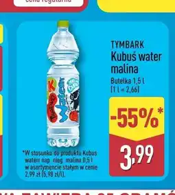 ALDI Napój Kubuś Water malina Tymbark oferta