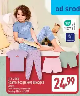 ALDI Piżama 3-częściowa dziecięca Lily & Dan oferta