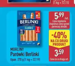 ALDI Parówki Berlinki Classic Morliny oferta