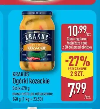 ALDI Ogórki kozackie Krakus oferta