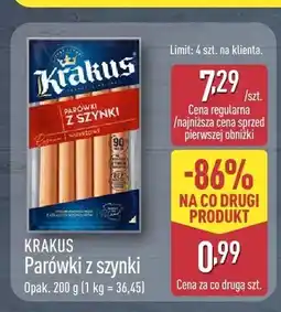 ALDI Parówki z szynki Krakus oferta