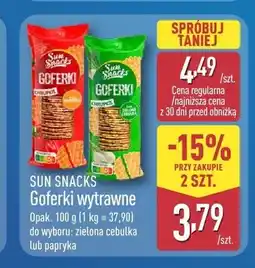 ALDI Goferki wytrawne o smaku zielonej cebulki Sun Snacks oferta