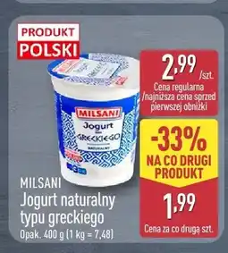 ALDI Jogurt naturalny typu greckiego Milsani oferta