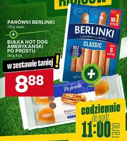 Stokrotka Zestaw parówki Berlinki Classic + bułka hot dog amerykański Po Prostu oferta