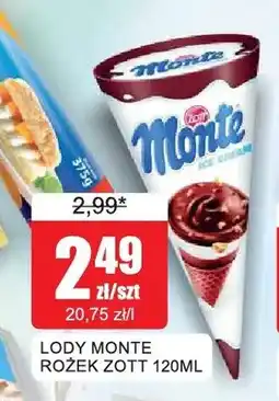 Bingo Lody rożek Zott Monte oferta