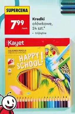 Biedronka Kredki ołówkowe trójkątne Kayet 24-pak oferta