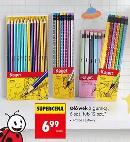 Biedronka Ołówek z gumką Kayet 12-pak oferta