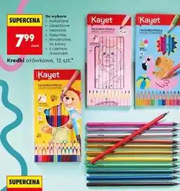 Biedronka Kredki ołówkowe metaliczne Kayet 12-pak oferta