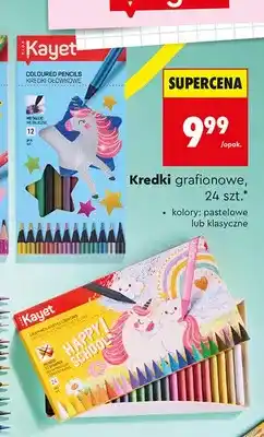 Biedronka Kredki grafionowe pastelowe Kayet 24-pak oferta