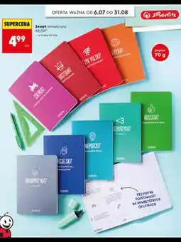Biedronka Zeszyt tematyczny Chemia Herlitz A5 60 kartek oferta
