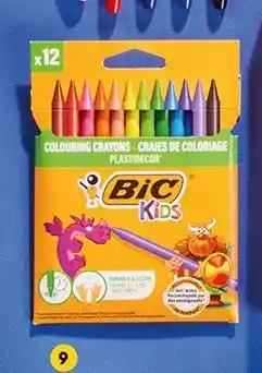 Biedronka Kredki świecowe BIC Kids Plastidecor 12-pak oferta