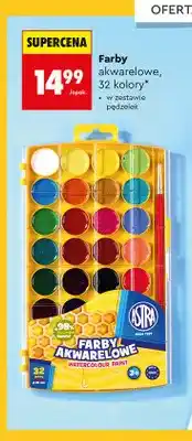 Biedronka Farby akwarelowe Astra 32 kolory oferta