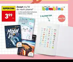 Biedronka Zeszyt A4/32 do nauki pisania Bambino oferta