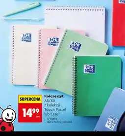 Biedronka Kołozeszyt Oxford A5/80 Touch Pastel oferta