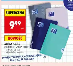 Biedronka Zeszyt A5/60 Oxford Open Flex w kratkę oferta