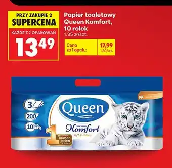 Biedronka Papier toaletowy Queen Komfort 10-pak oferta