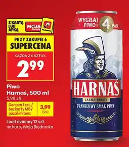 Biedronka Piwo Harnaś Jasne Pełne oferta