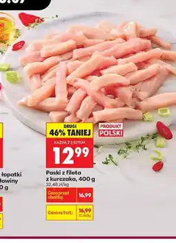 Biedronka Paski z fileta z kurczaka oferta