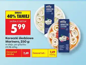 Biedronka Koreczki śledziowe w oleju Marinero oferta