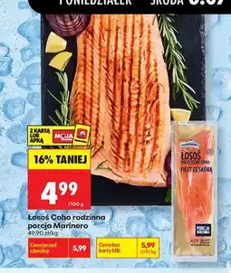 Biedronka Łosoś Coho rodzinna porcja ze skórą Marinero oferta