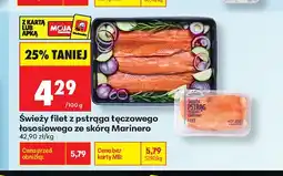 Biedronka Świeży filet z pstrąga tęczowego łososiowego ze skórą Marinero oferta
