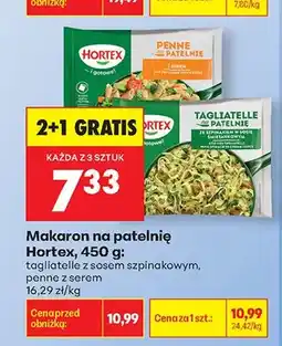 Biedronka Makaron na patelnię Hortex tagliatelle z sosem szpinakowym oferta
